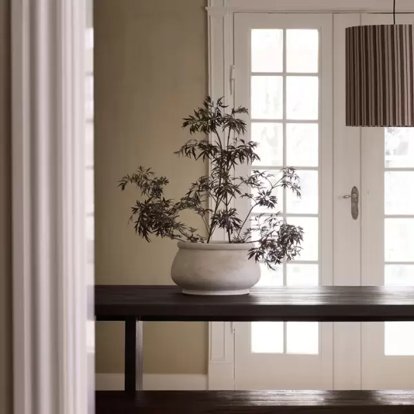 TineK Home - Krukkesæt, ler, 2 stk, m/silicone, washed white, hent-selv vare