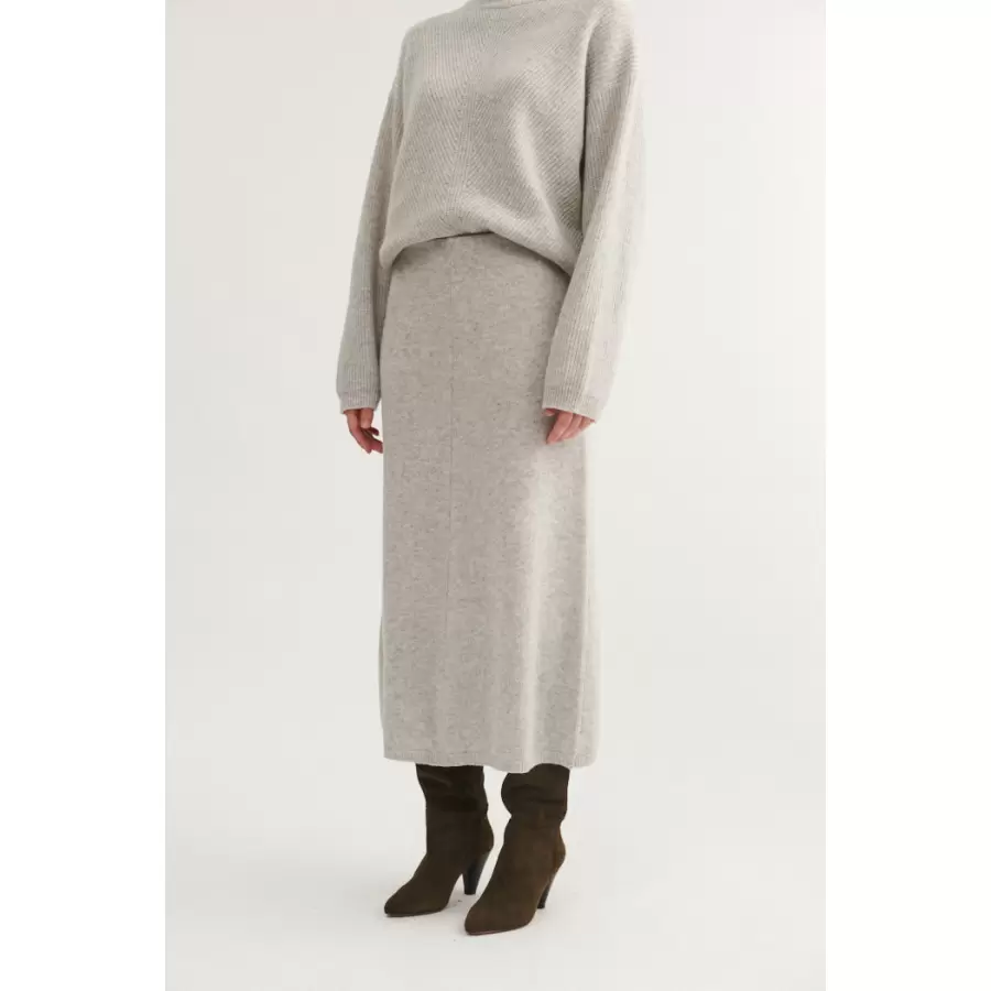 Basic Apparel - 3/4 Nederdel Lise, Fl. farver