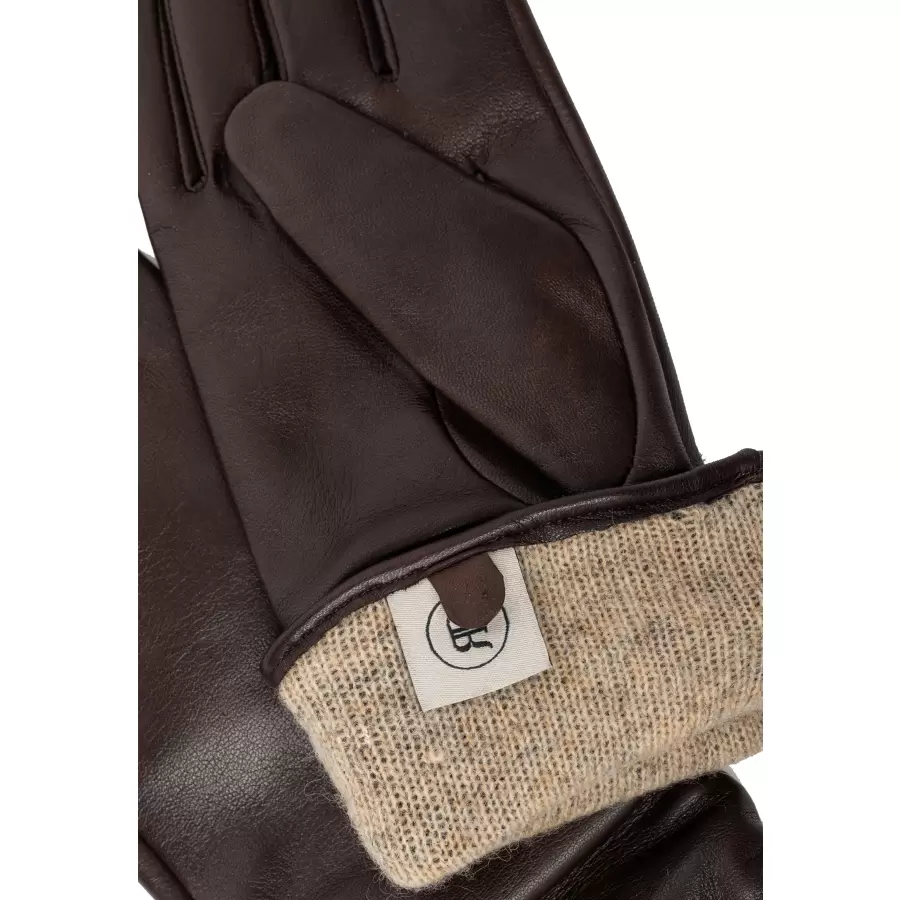 REDESIGNED - Handsker Anvi Wool, Mørkebrun