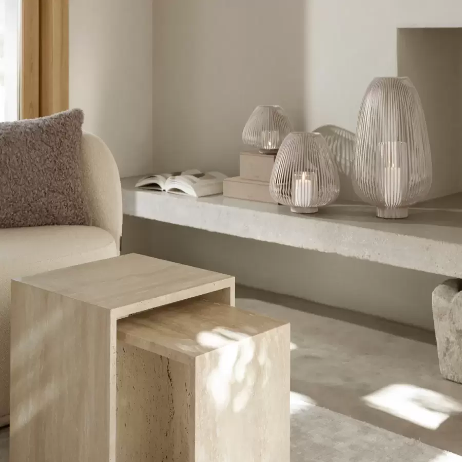 Blomus - 2 stk. opbevaringsæsker Sahla, Nomad (lys beige)