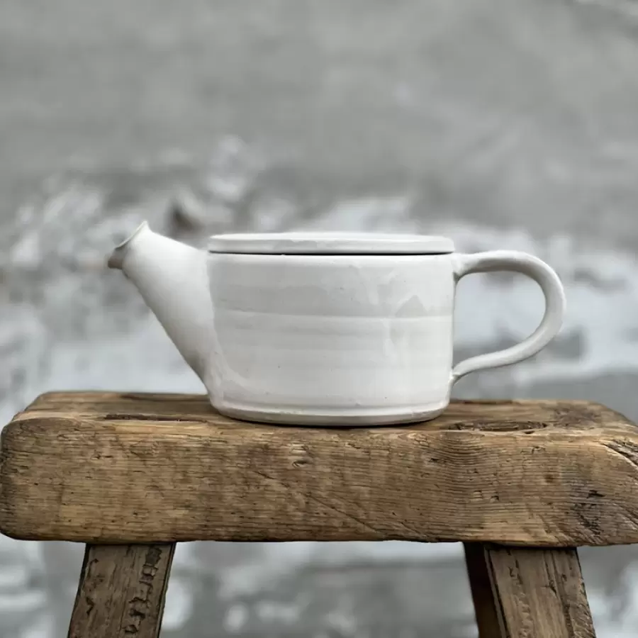 Per Bo - Tekande 0,6 L, Mat Hvid, Håndlavet keramik