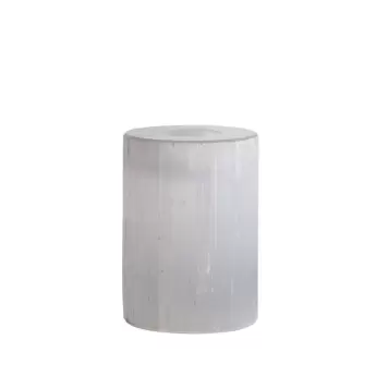 TineK Home - Fyrfadsstage, selenit, D8xH12 cm, hvid
