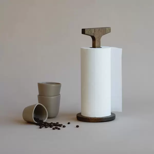 Ro Collection - Køkkenrulleholder, mørkt træ, Toolie, Oak/Dark Stained