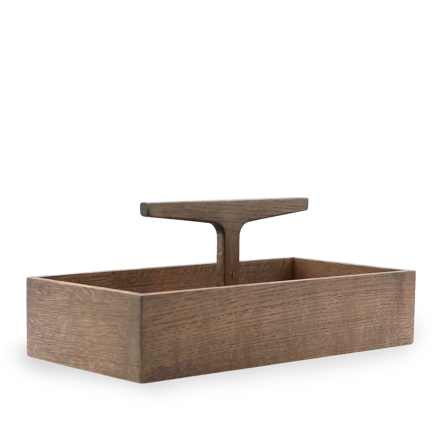 Ro Collection - Toolbox Low, Dark Stained Oak