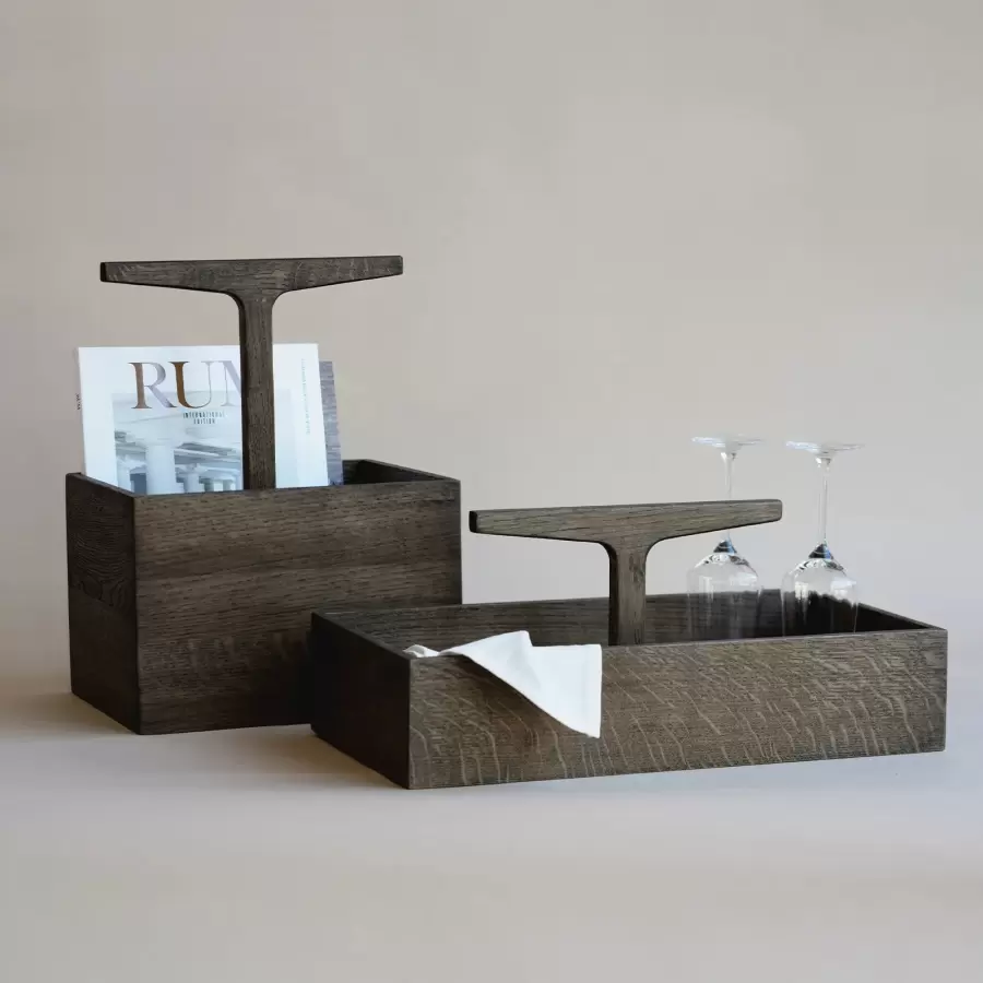 Ro Collection - Toolbox Low, Dark Stained Oak