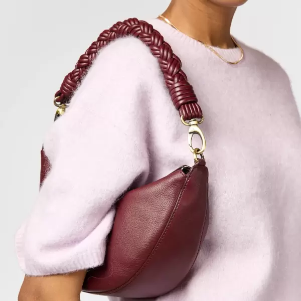 O My Bag - Crossbody Leo Soft Grain Leather, Dark Cherry