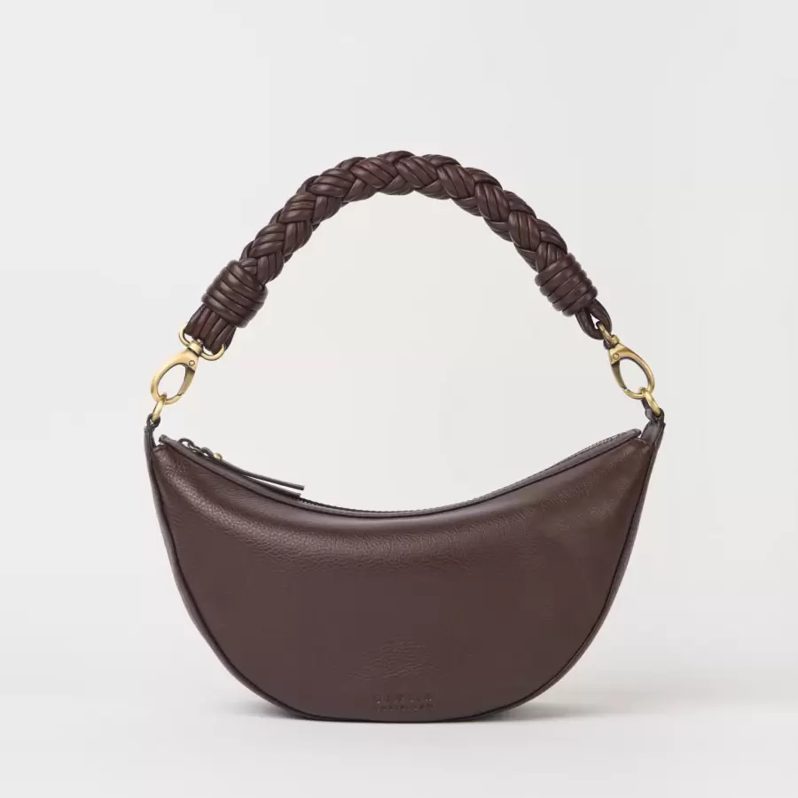 O My Bag - Crossbody Leo Soft Grain Leather, Chocolate