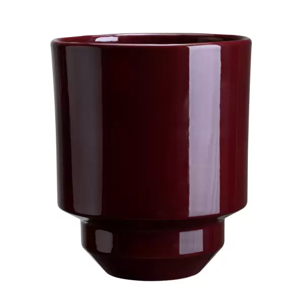 Bergs Potter - Hoff GLASERET POTTE (kun potte) Deep Burgundy, Ø 14 cm Bergs Potter - Hoff GLASERET POTTE (kun potte) Deep Burgundy, Ø 14 cm