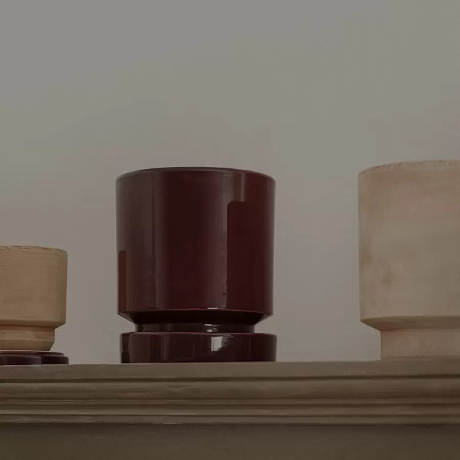 Bergs Potter - Hoff Glaseret potte, Deep Burgundy, Ø:21 - hent selv