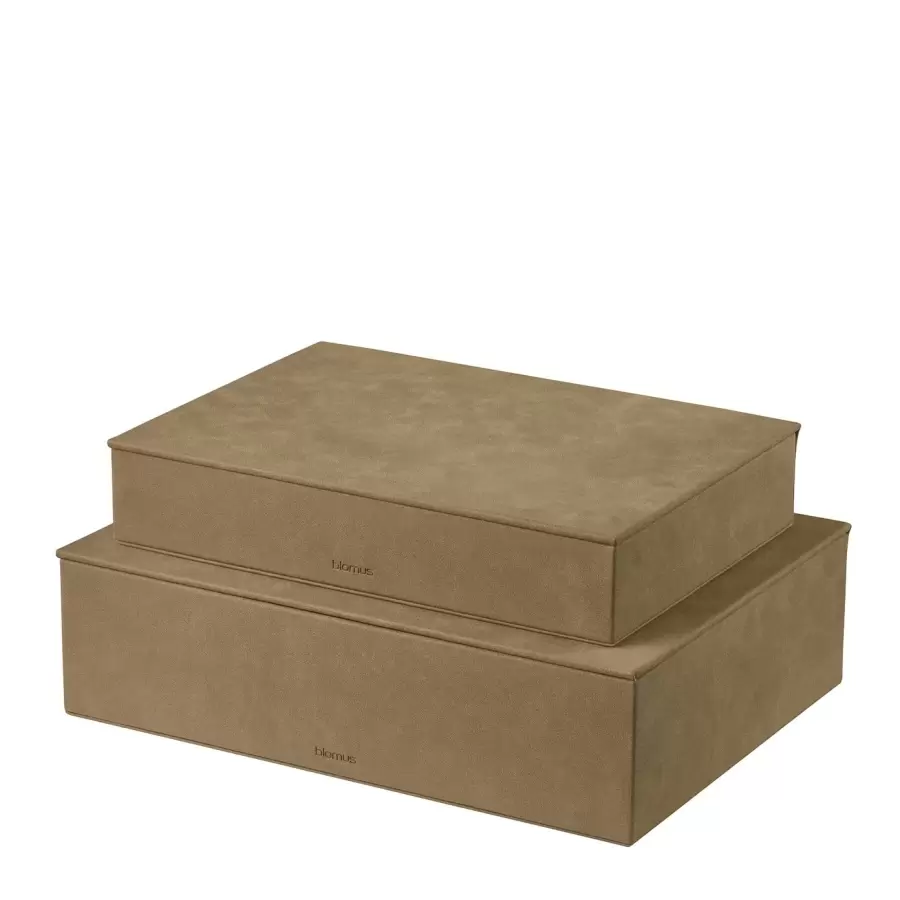 Blomus - Opbevaringsæsker, sæt med 2 stk., Indian Tan