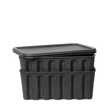 Ferm Living - 2 stk. Paper Pulp Box, Charcoal Large Ferm Living - 2 stk. Paper Pulp Box, Charcoal Large