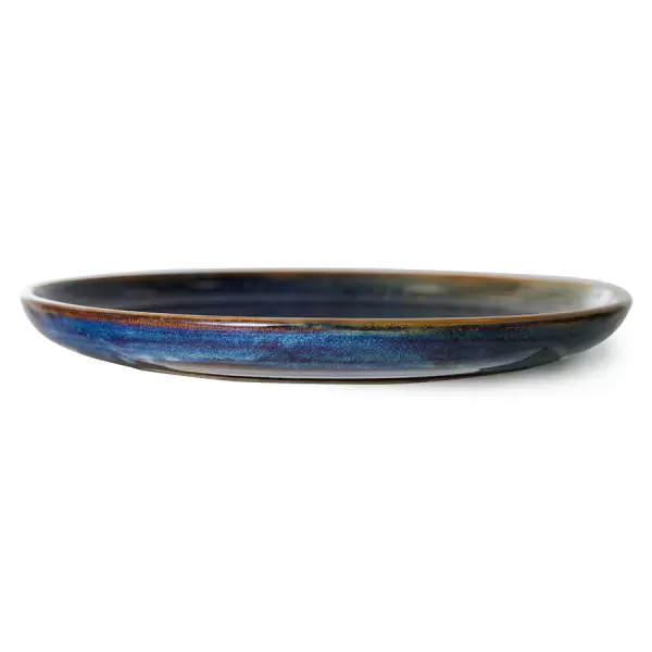HK living - Chef ceramics: dinner plate, rustic blue