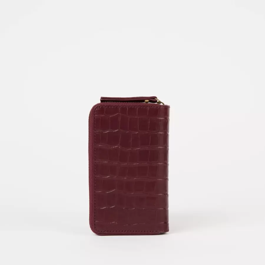 O My Bag - Jett Wallet - Dark Cherry Croco Print