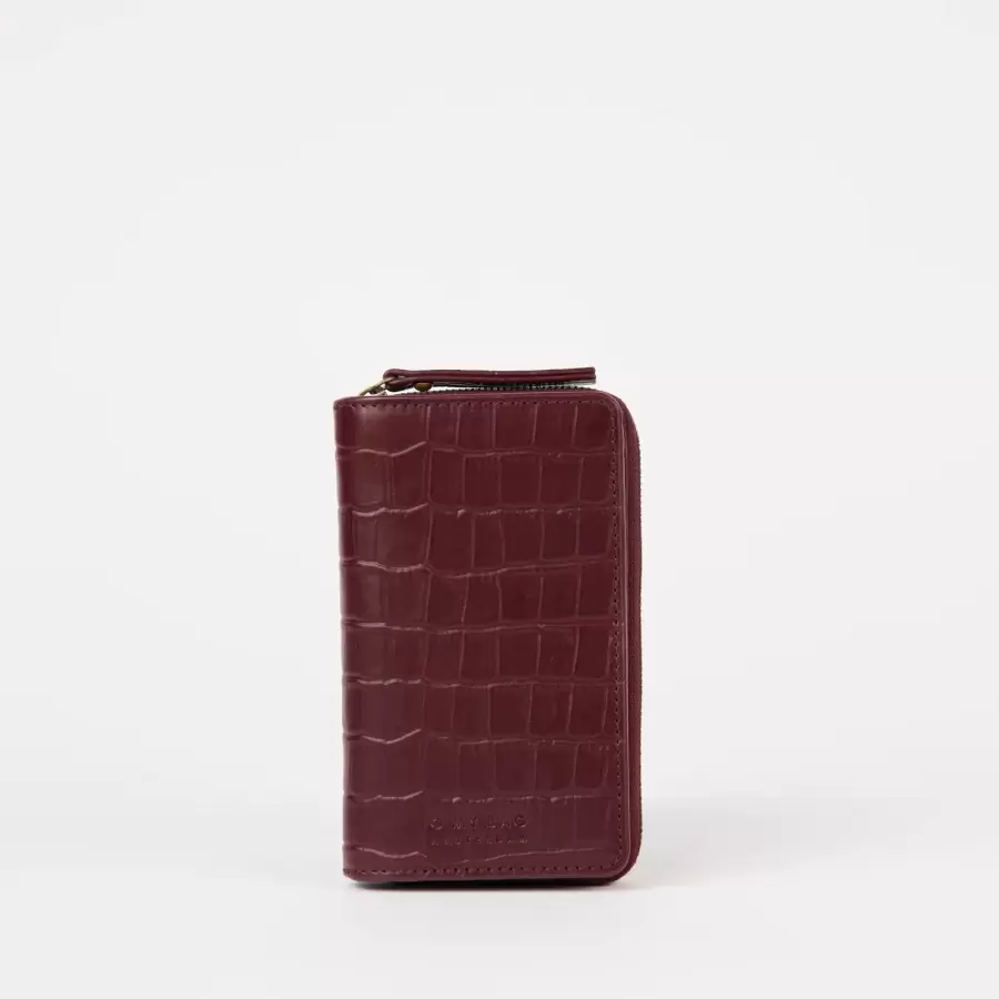 O My Bag - Jett Wallet - Dark Cherry Croco Print