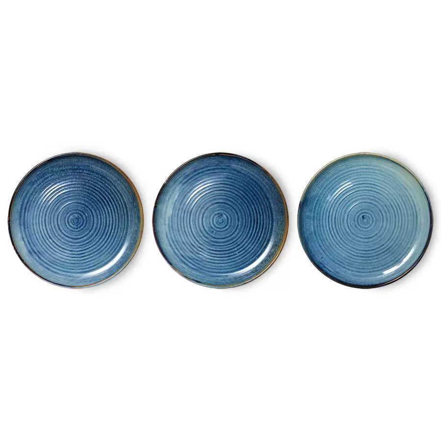 HK living - Chef ceramics: dinner plate, rustic blue