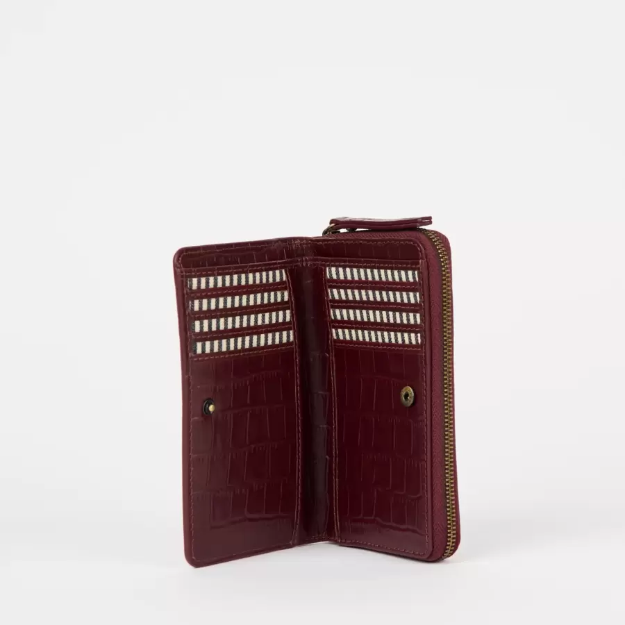 O My Bag - Jett Wallet - Dark Cherry Croco Print