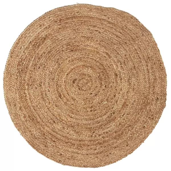 Ib Laursen - Gulvtæppe rund natur jute Ø 90 cm. Ib Laursen - Gulvtæppe rund natur jute Ø 90 cm.