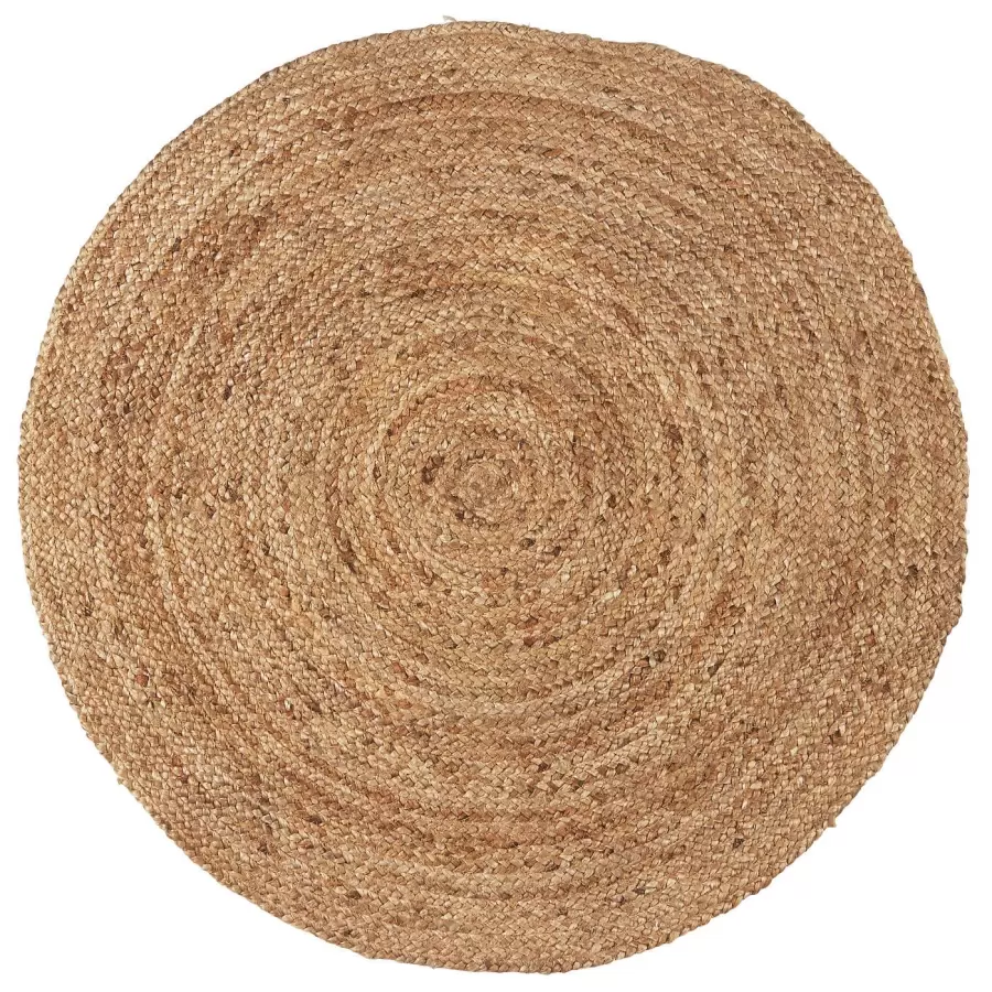 Ib Laursen - Gulvtæppe rund natur jute Ø 90 cm.