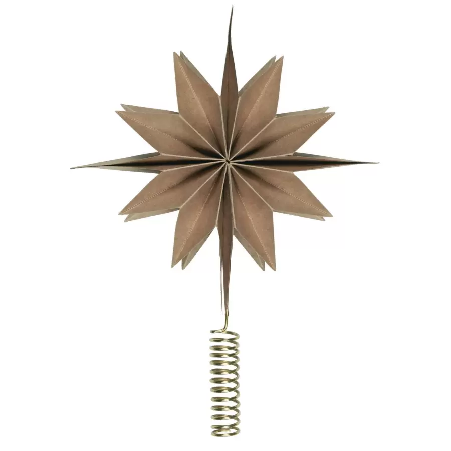 Ib Laursen - Topstjerne Stella Natur m/messingfarvet holder Ø:25*5
