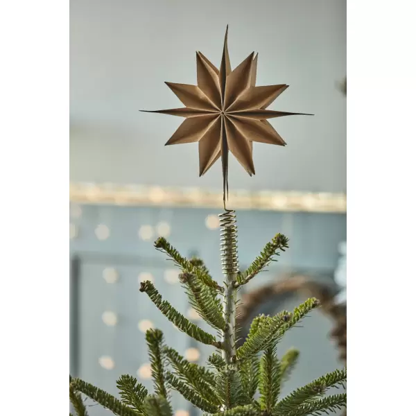 Ib Laursen - Topstjerne natur m/messingfarvet holder Stella D: 5 Ø: 25