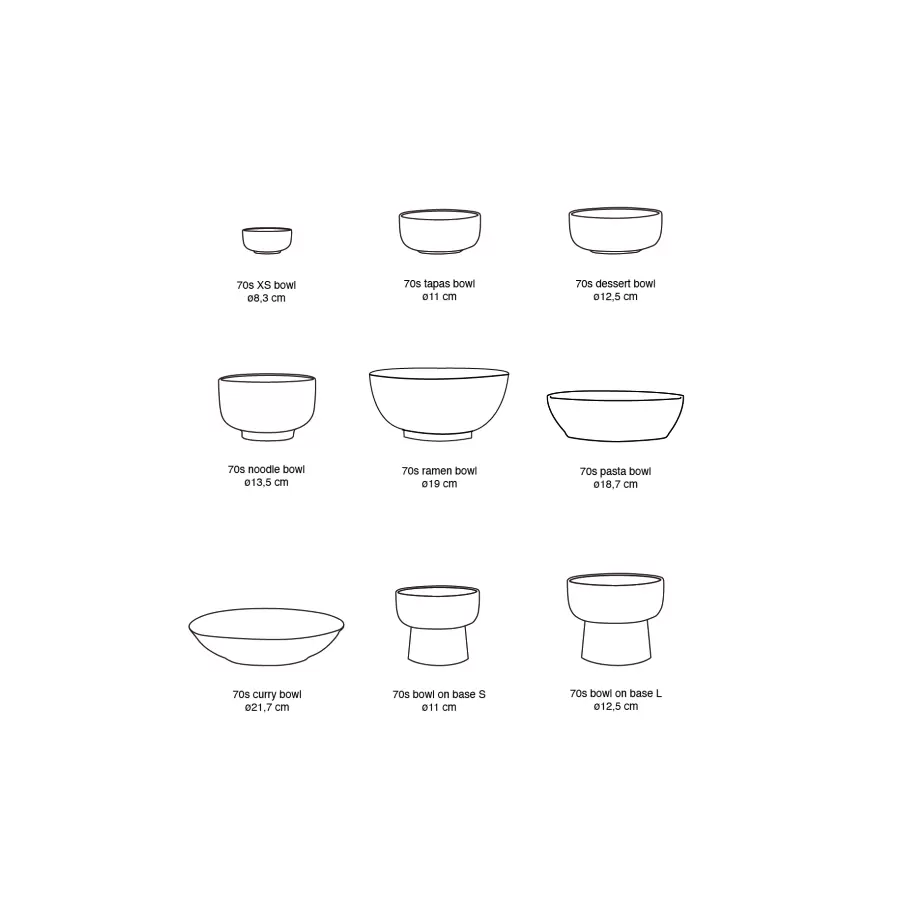 HK living - 2 stk. 70s ceramics: pasta- eller salatskåle, petal