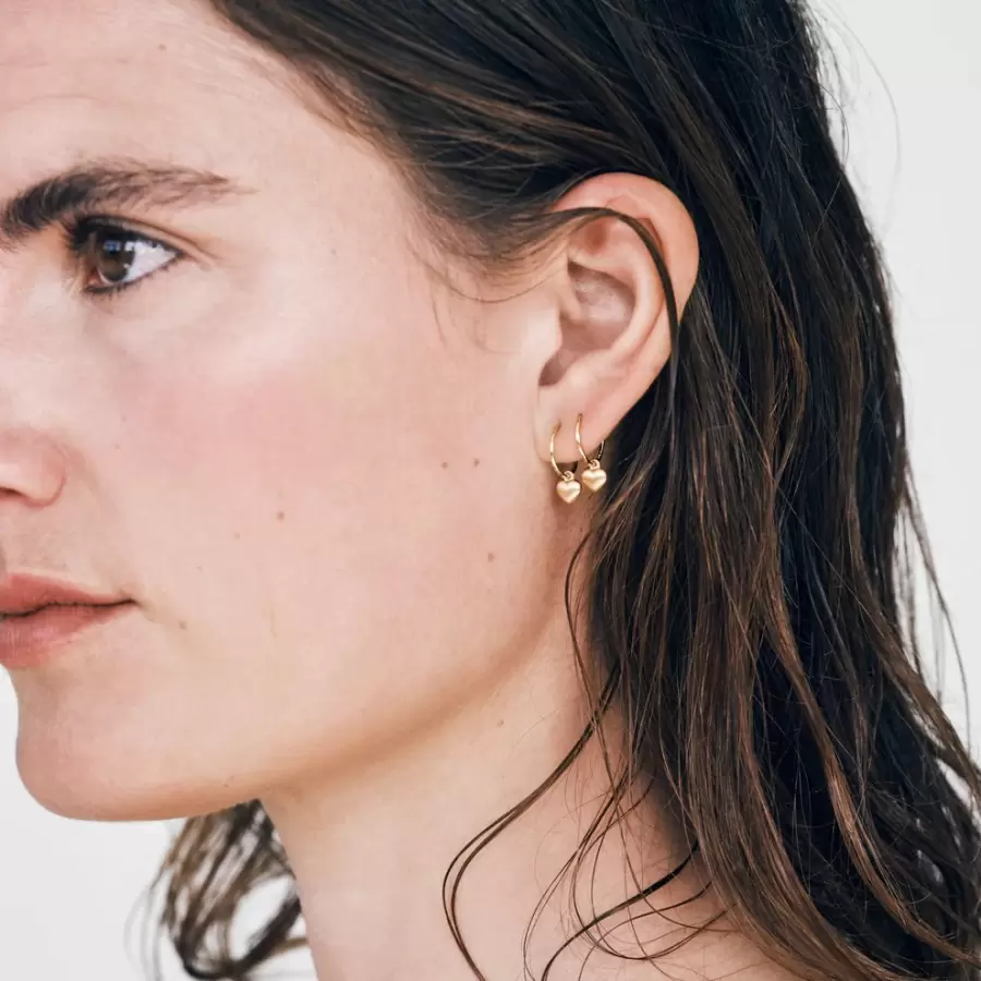 Trine Tuxen - Freja Hoop GP, forgyldt 1 stk ørering (sælges enkeltvis)