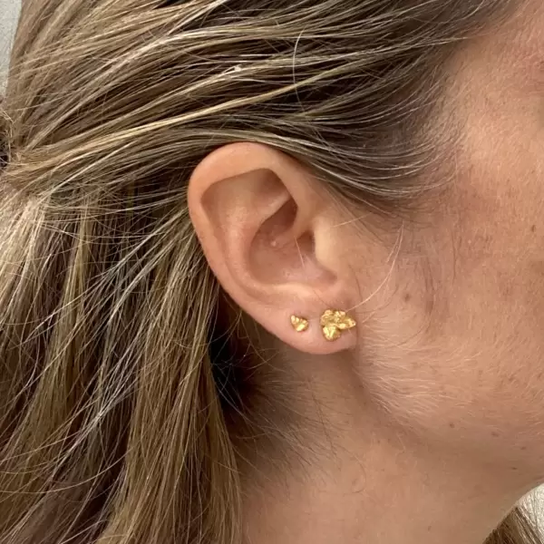 Sisse Dinesen - Lou ørering, 24 KT guldbelagt Sterling sølv