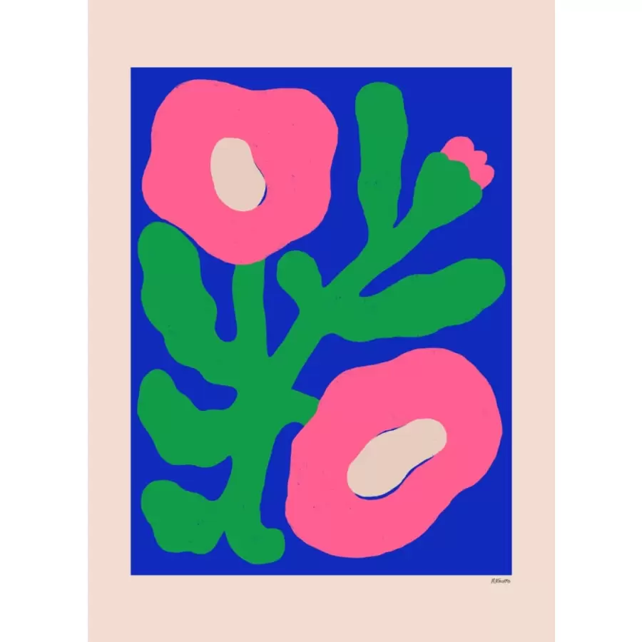 The Poster Club -  Pink Poppies - 30 x 40 cm