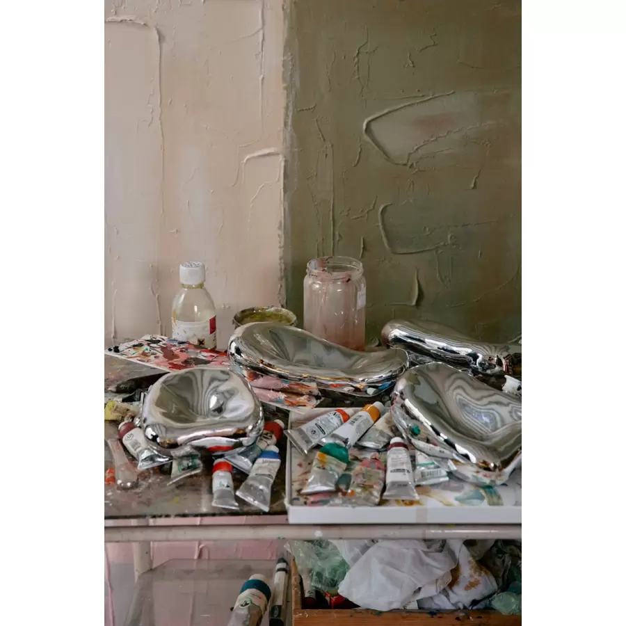 HK living - Glass sculpture chrome, no. 4