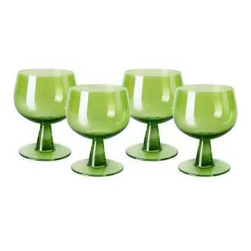 HK living - Sæt med 4 glas The emeralds: vinglas, lave, lime green HK living - Sæt med 4 glas The emeralds: vinglas, lave, lime green