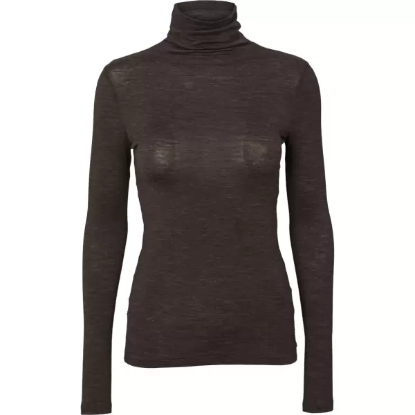 Basic Apparel - Rinja T-neck, chokolade