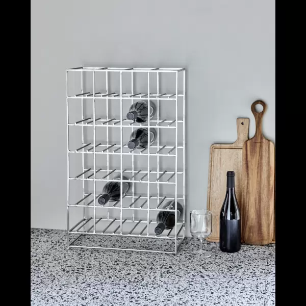 House Doctor - Vinreol, Wine Rack, silverfinish