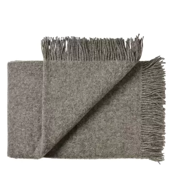 Silkeborg Uldspinderi - Samsø plaid i 100% ren uld, Dark Nordic Grey Silkeborg Uldspinderi - Samsø plaid i 100% ren uld, Dark Nordic Grey