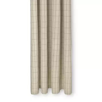 Ferm Living - Chambray Badeforhæng, Grid/Sand 100% øko. Ferm Living - Chambray Badeforhæng, Grid/Sand 100% øko.