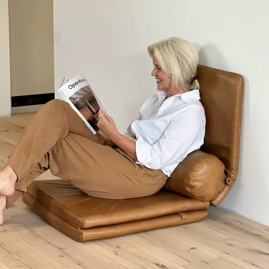 KAiKU - Madras Læder - NB kun madras ikke pøllepude