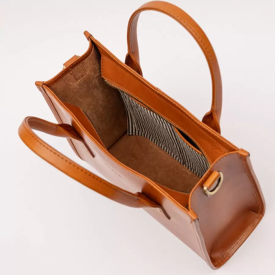 O My Bag - Shopper Jackie Midi Classic Leather, Cognac