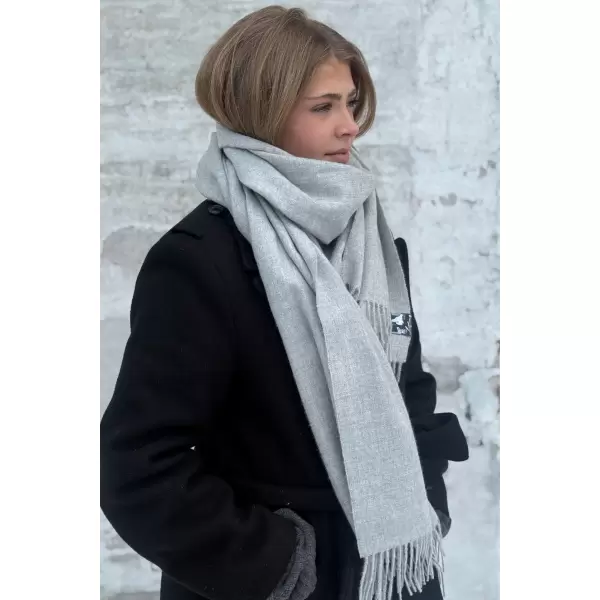 Silkeborg Uldspinderi - Baby Alpaca Tørklæde Arequipa, Lysegrå 60*200