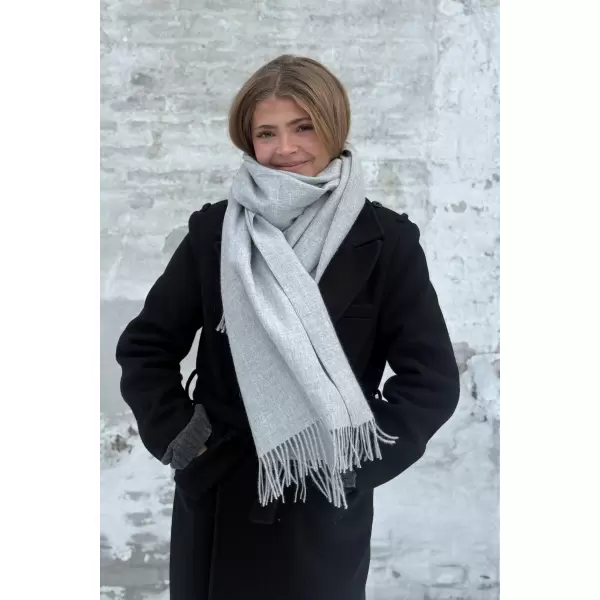 Silkeborg Uldspinderi - Baby Alpaca Tørklæde Arequipa, Lysegrå 60*200