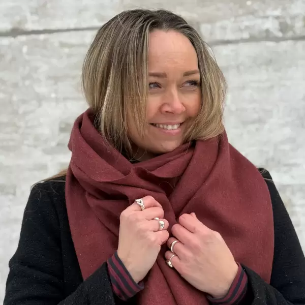 Silkeborg Uldspinderi - Tørklæde Lima Baby Alpaca, Beetroot 60*200 Silkeborg Uldspinderi - Tørklæde Lima Baby Alpaca, Beetroot 60*200