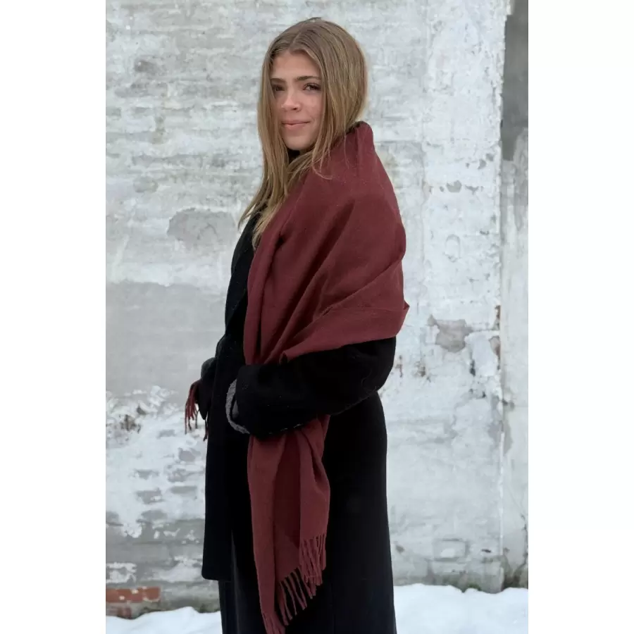 Silkeborg Uldspinderi - Tørklæde Lima Baby Alpaca, Beetroot 60*200