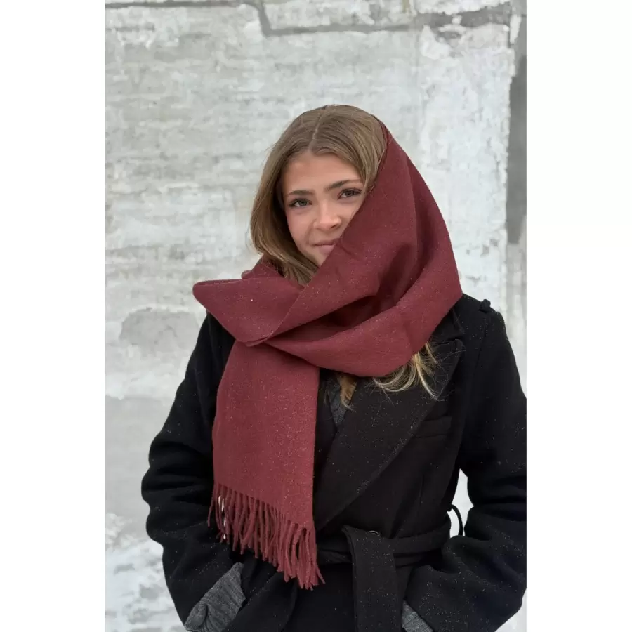 Silkeborg Uldspinderi - Tørklæde Lima Baby Alpaca, Beetroot 60*200