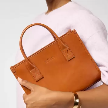 O My Bag - Shopper Jackie Midi Classic Leather, Cognac O My Bag - Shopper Jackie Midi Classic Leather, Cognac