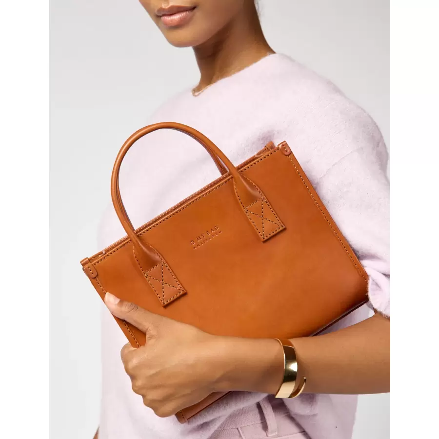 O My Bag - Shopper Jackie Midi Classic Leather, Cognac