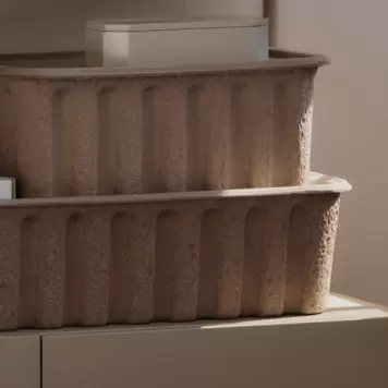 Ferm Living - Paper Pulp Box, Beige Extra Large