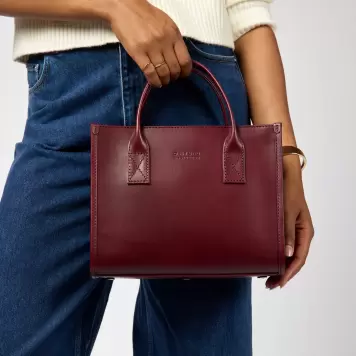 O My Bag - Jackie Midi + Leather Strap, Dark Cherry