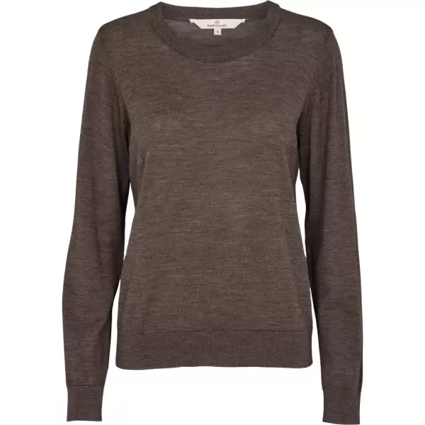Basic Apparel - Vera merino sweater, brun melange