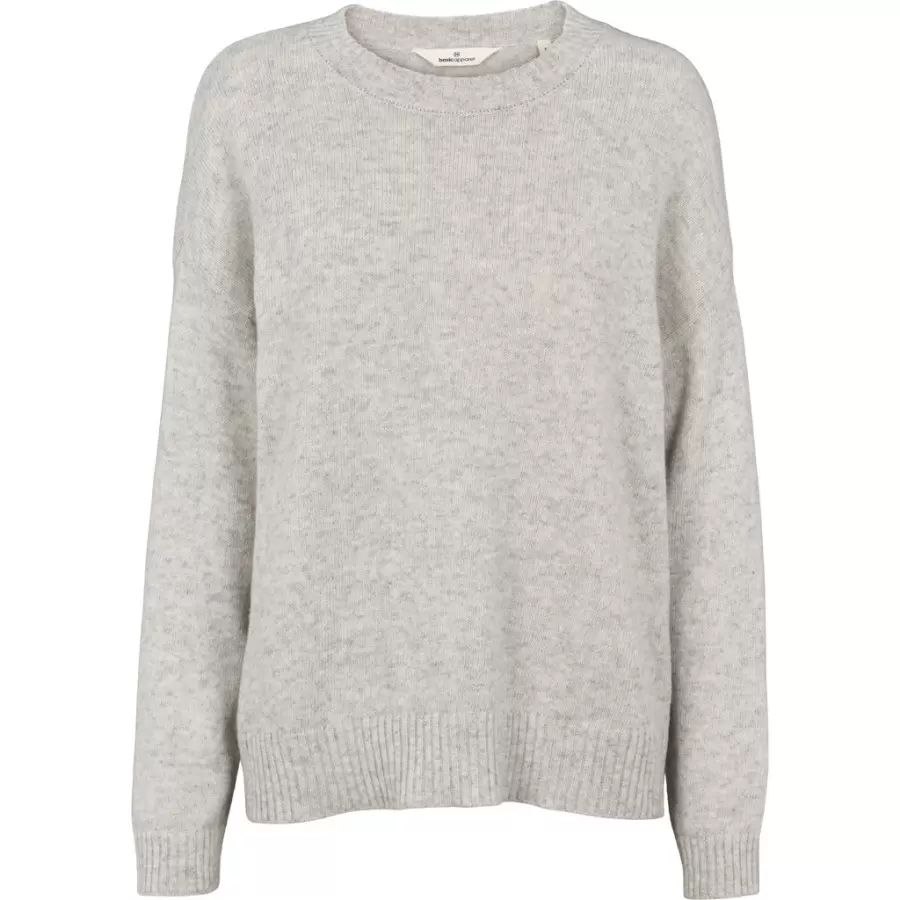 Basic Apparel - Lise O-Neck lysgrå