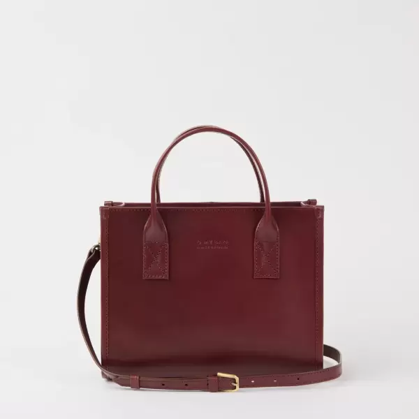 O My Bag - Jackie Midi + Leather Strap - Dark Cherry