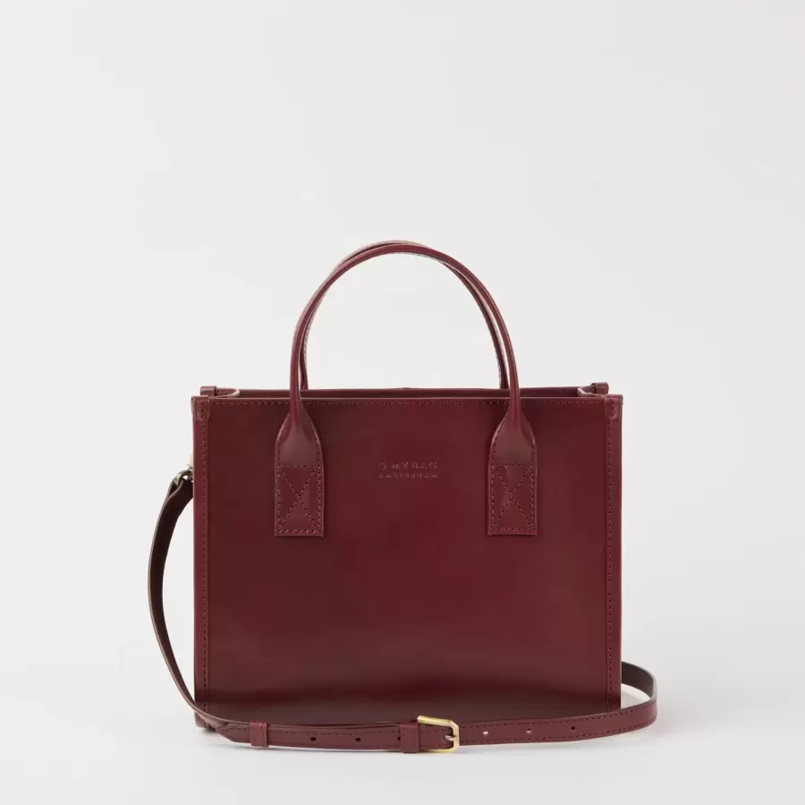 O My Bag - Jackie Midi + Leather Strap - Dark Cherry