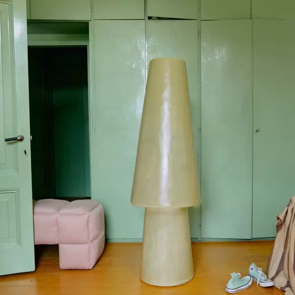 HK living - Glassfiber gulvlampe, soft green, Hent-selv vare